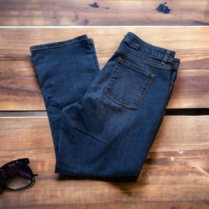 LL‎ Bean Women's Size 16 Reg Original Fit Straight Leg Blue Denim Jeans